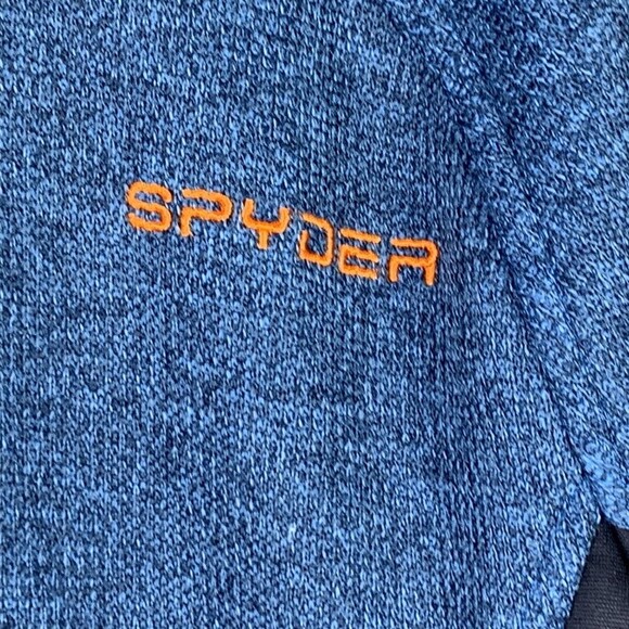 Spider Heavy Knit Athletic Top Men M 1/2 Zip Long Sleeve Stretch Sides - Picture 12 of 15